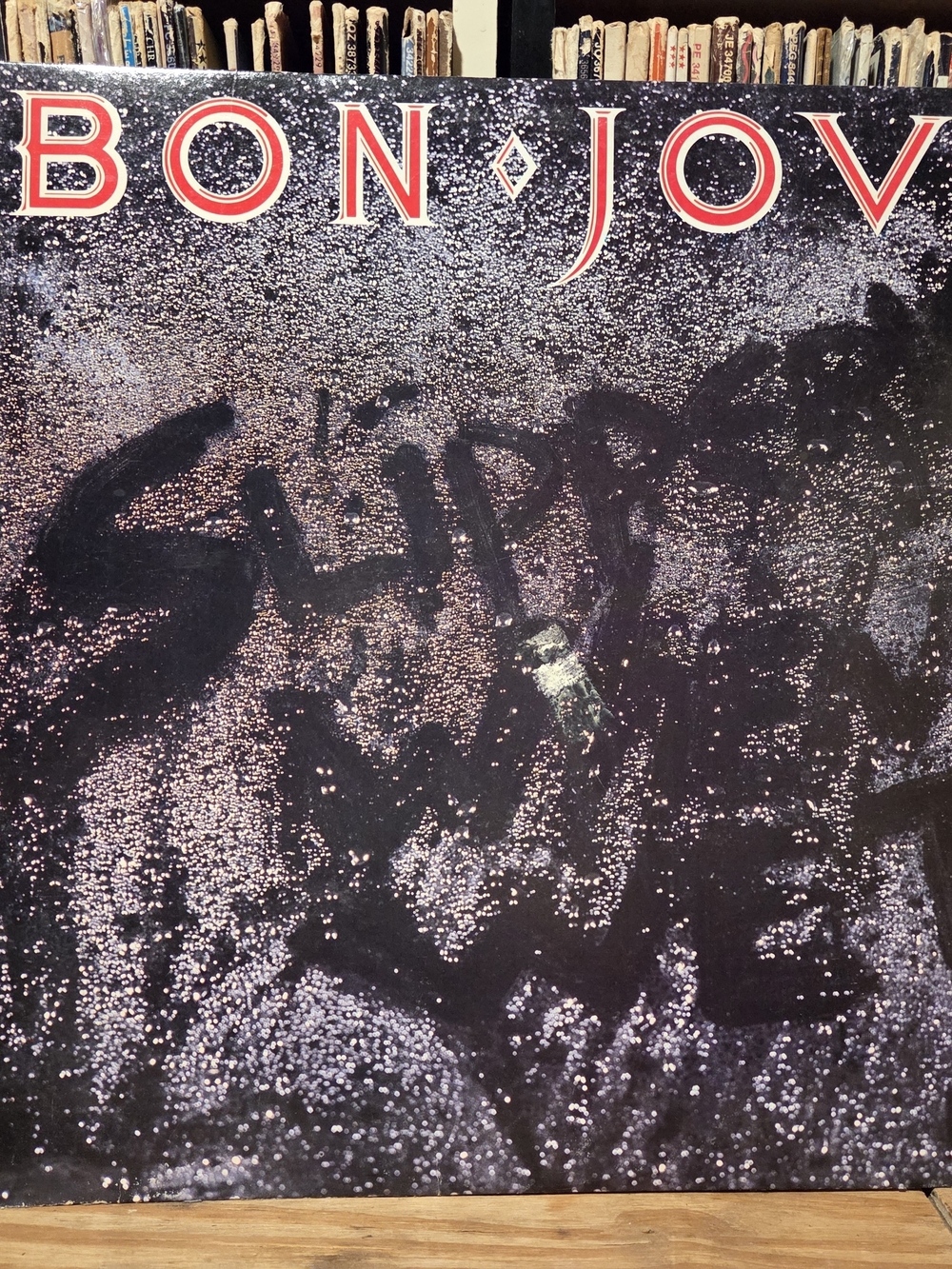 Bon Jovi 'slippery when wet' vintage vinyl rock